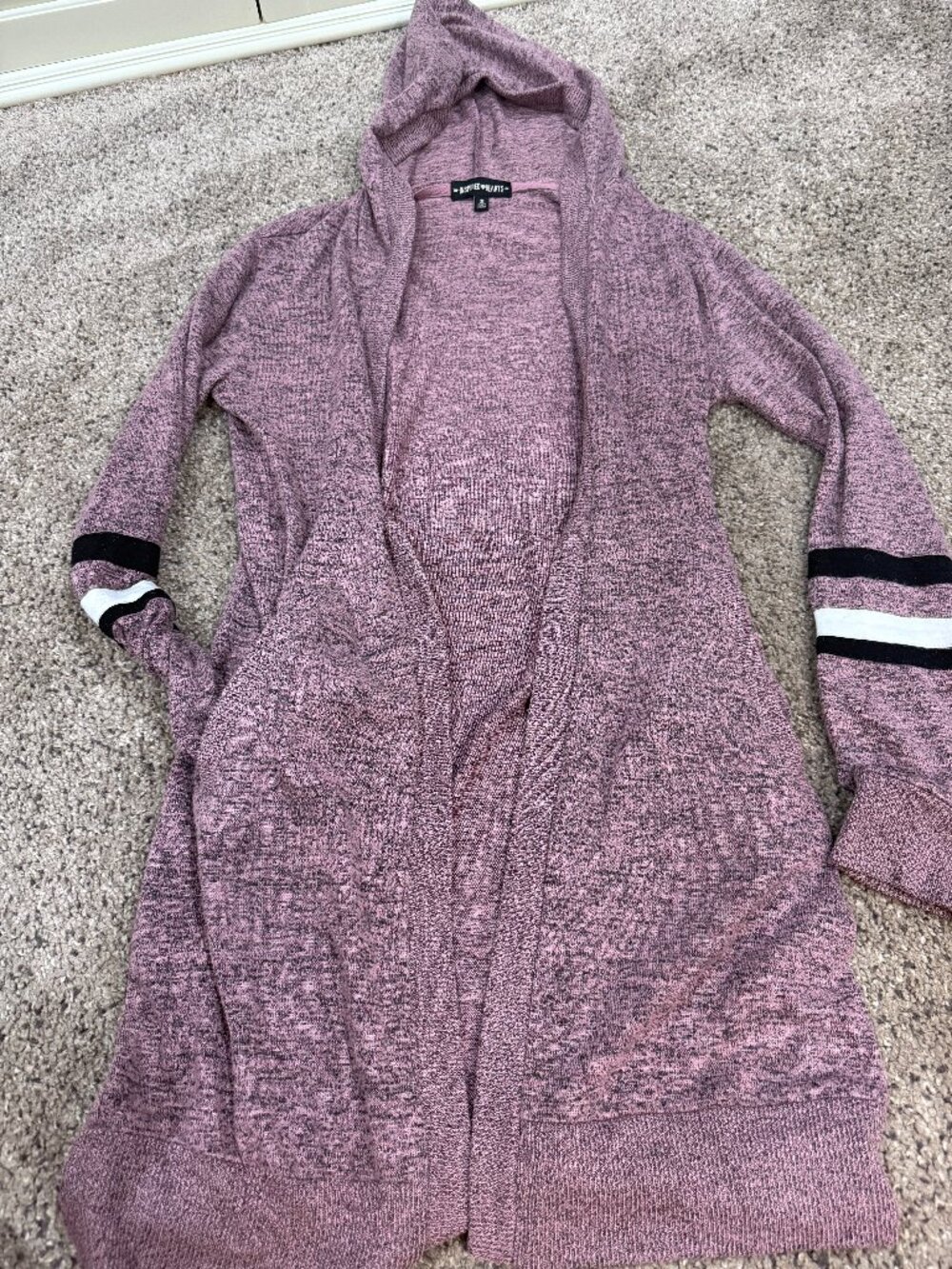 Inspired Hearts Purple Hooded Cardigan – Women’s Small